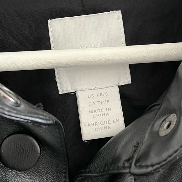 3 for $20 - Oversized Black Faux Leather Shacket - Picture 2 of 6